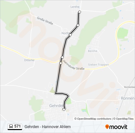 571 bus Line Map