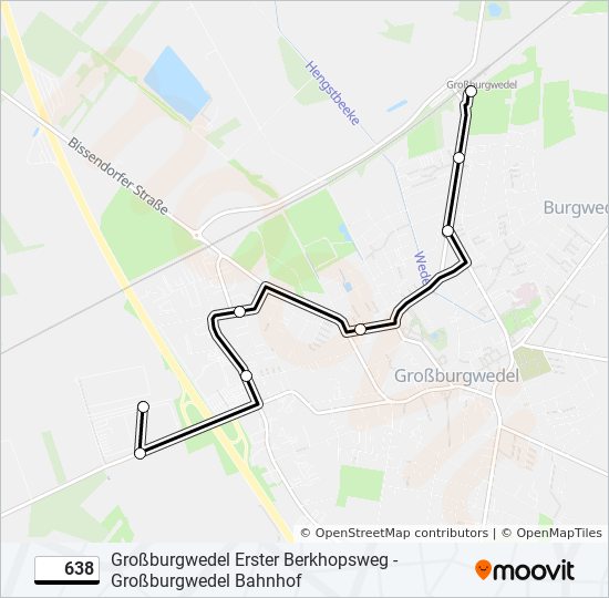 638 Route Fahrpläne, Haltestellen & Karten Großburgwedel Bahnhof
