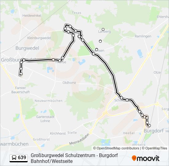 639 Route Fahrpläne Haltestellen And Karten Burgdorf Bahnhof