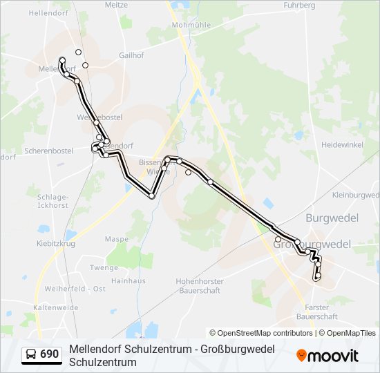 690 bus Line Map