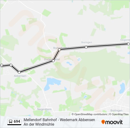 694 bus Line Map