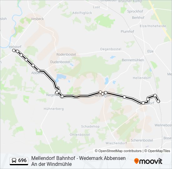 696 Route: Schedules, Stops & Maps - Helstorf Friedhof (Updated)