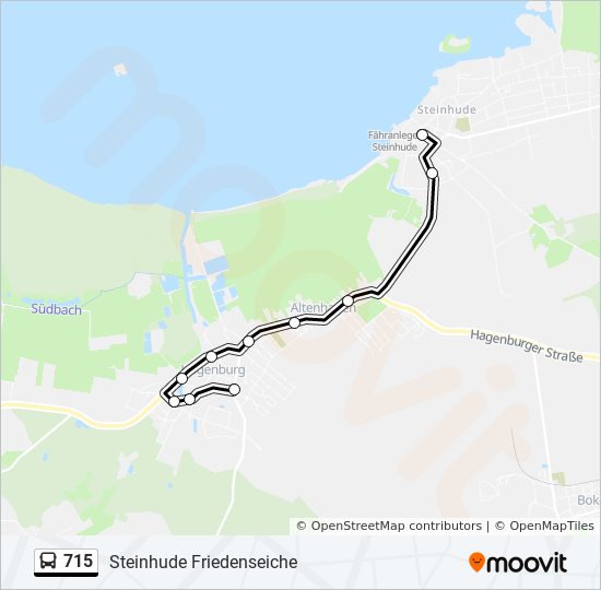 Автобус 715: карта маршрута