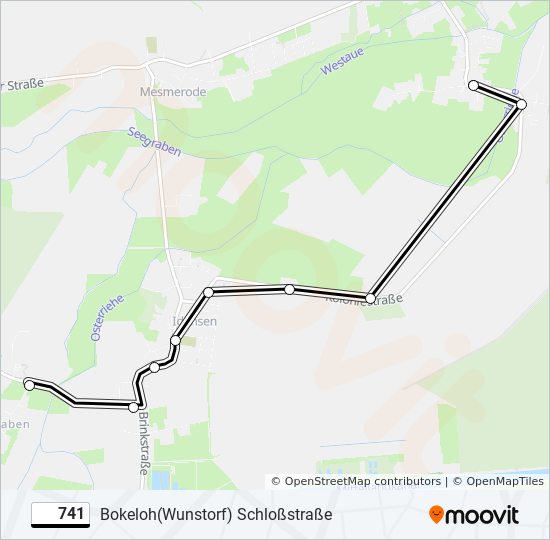 741 bus Line Map