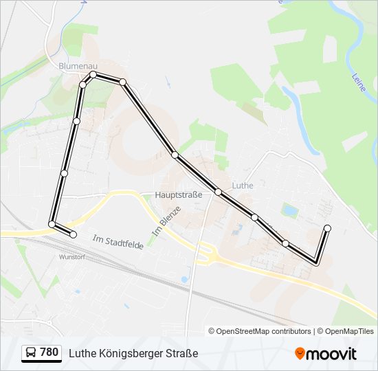 780 bus Line Map