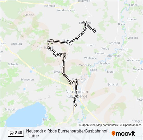 Buslinie 840 Karte