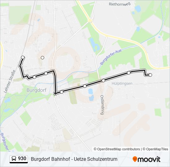 Buslinie 930 Karte