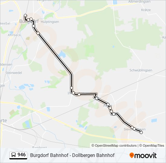 946 bus Line Map