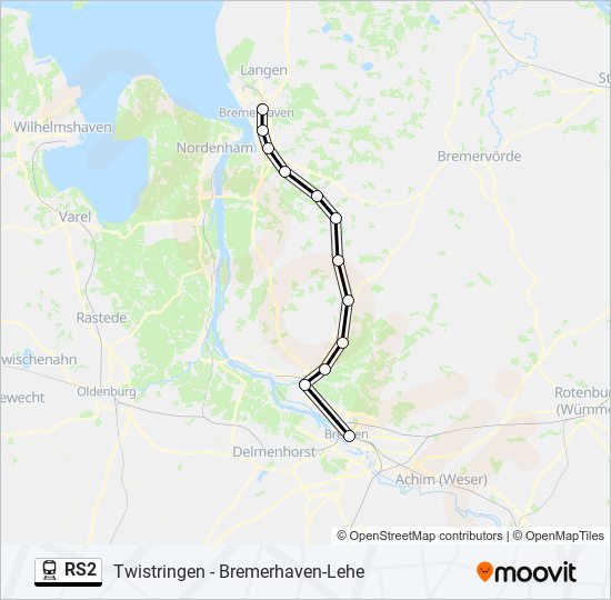 RS2 train Line Map