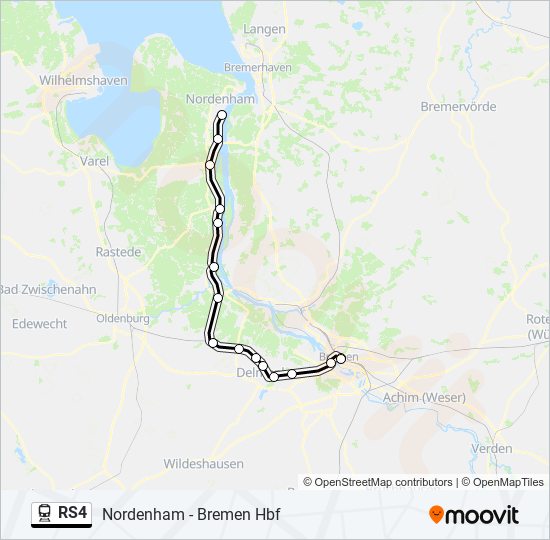 RS4 train Line Map