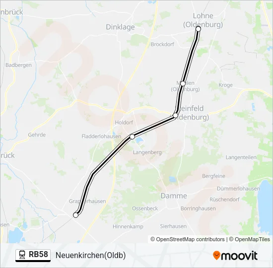 RB58 Train Line Map