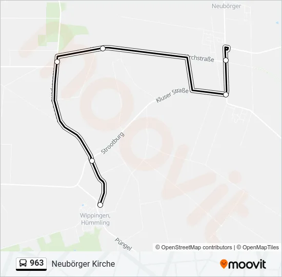 Автобус 963: карта маршрута