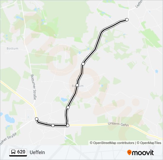 Buslinie 620 Karte