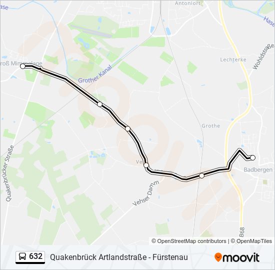 632 bus Line Map