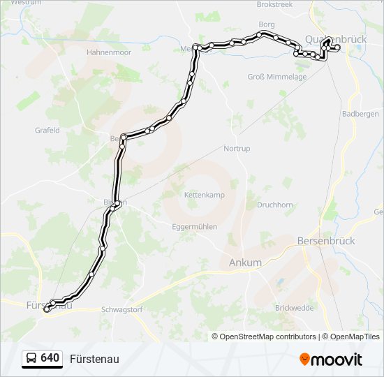 640 bus Line Map