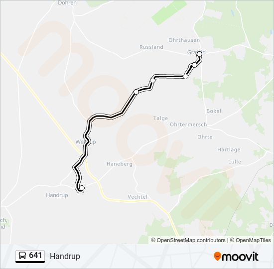 641 bus Line Map