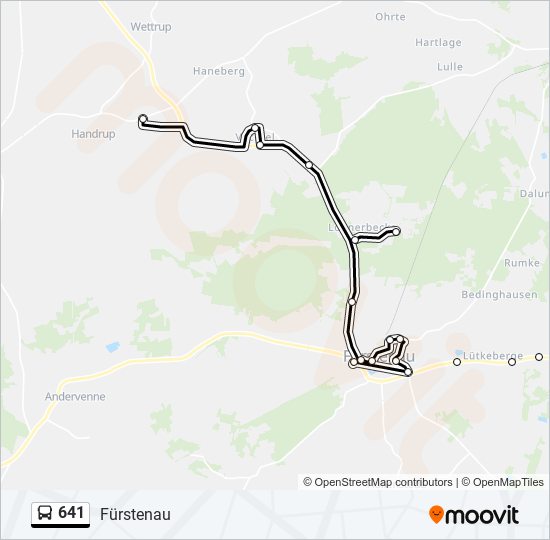 641 bus Line Map