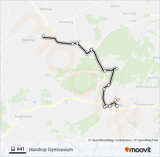 641 bus Line Map