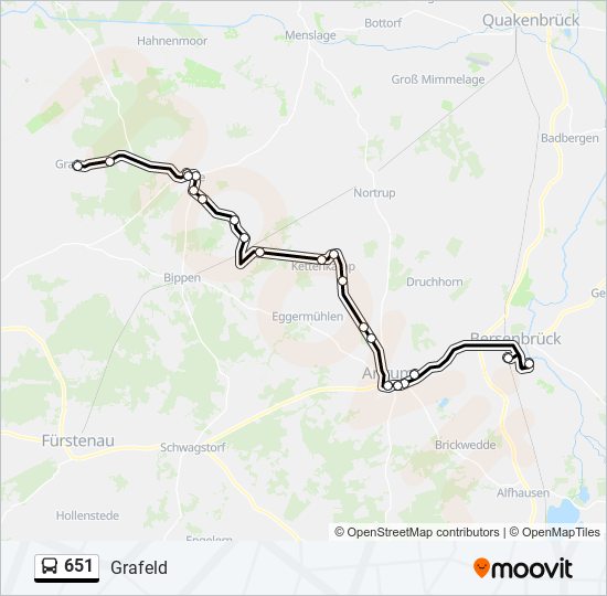 651 bus Line Map