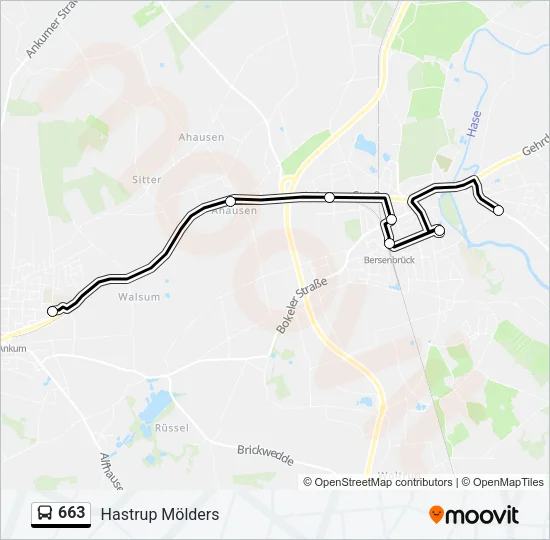 663 Bus Line Map