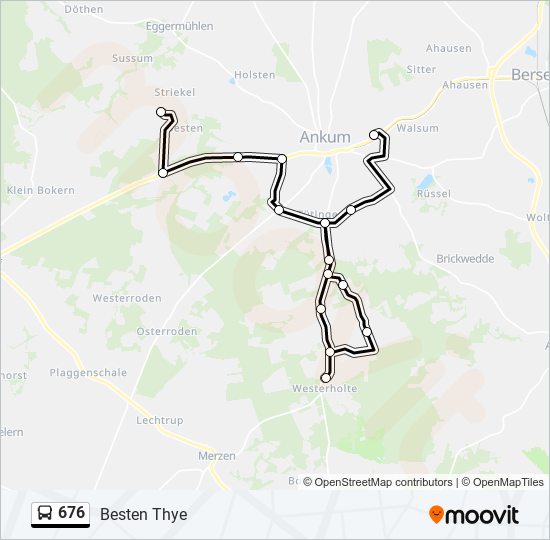 676 bus Line Map