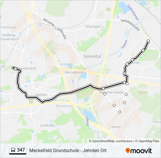 347 bus Line Map