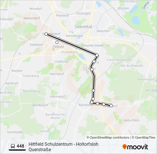 448 bus Line Map