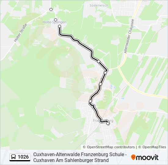 1026 bus Line Map