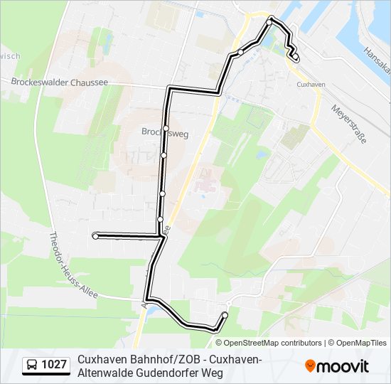 1027 bus Line Map