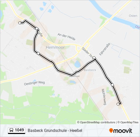 1049 bus Line Map