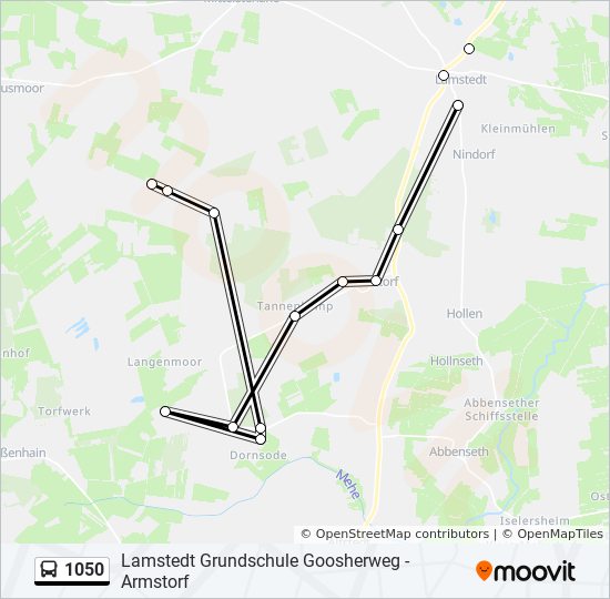 1050 bus Line Map