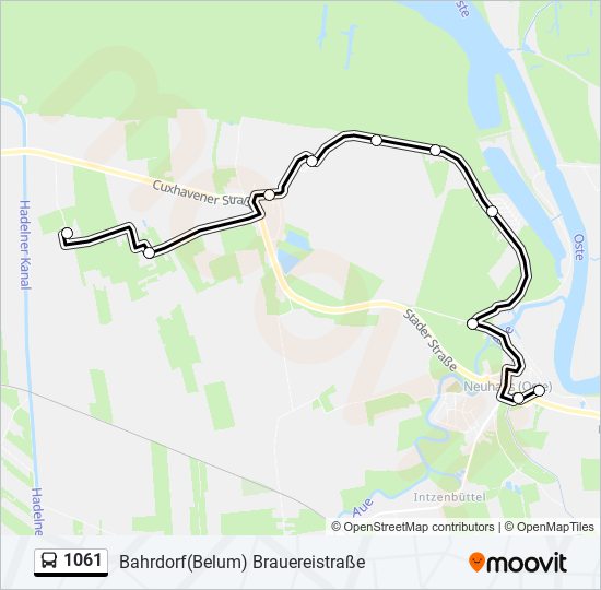 1061 bus Line Map