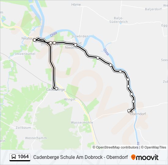 1064 bus Line Map