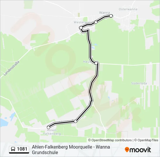 Автобус 1081: карта маршрута