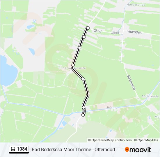 1084 bus Line Map