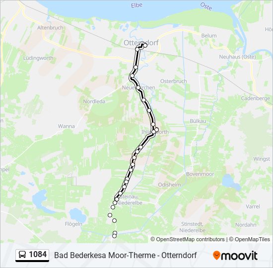 1084 bus Line Map