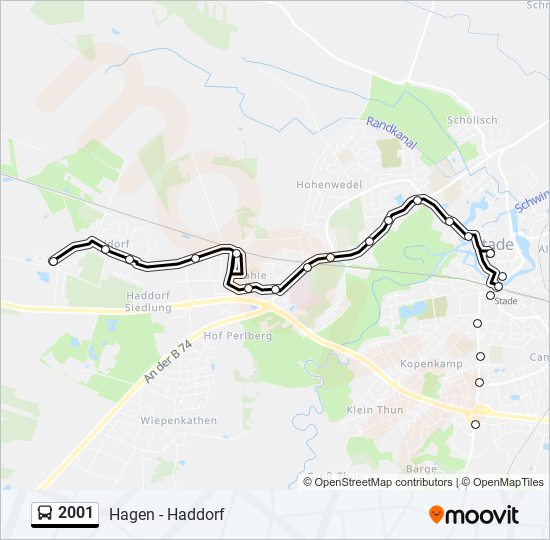 2001 bus Line Map