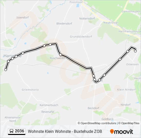 2036 bus Line Map