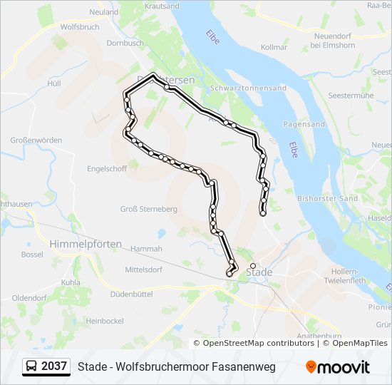 2037 bus Line Map