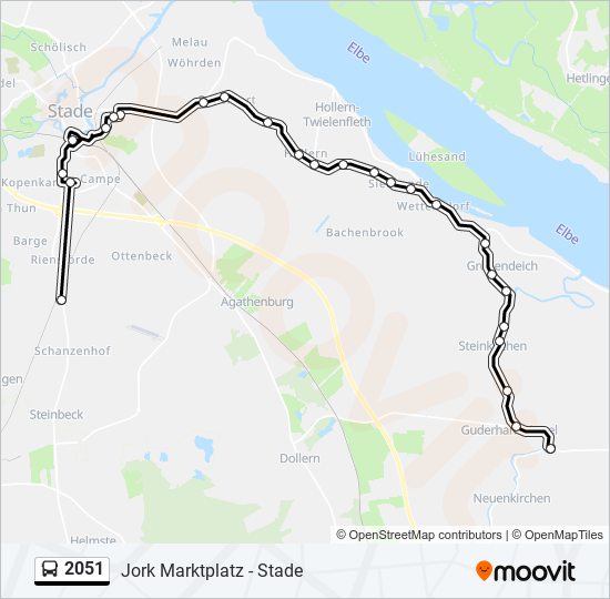 2051 bus Line Map