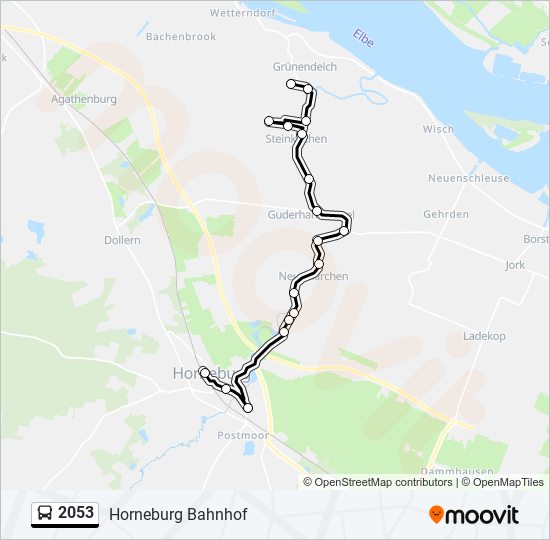 2053 bus Line Map