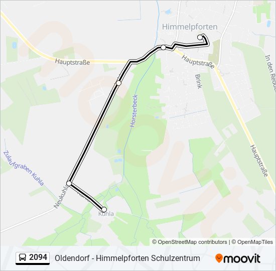 2094 bus Line Map