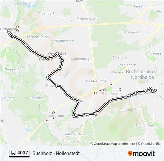 4037 bus Line Map