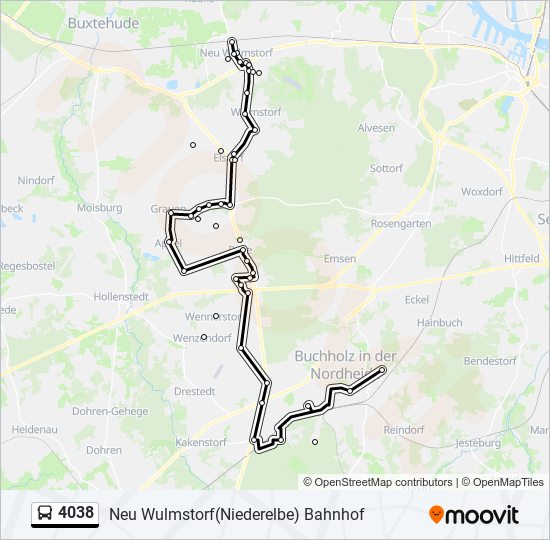 4038 bus Line Map