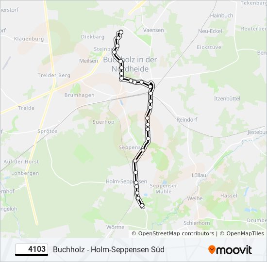 Маршрут 4103: Расписание, Карты И Остановки - Buchholz(Nordheide.