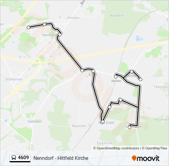 4609 bus Line Map