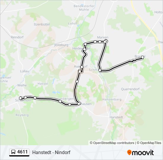 4611 bus Line Map