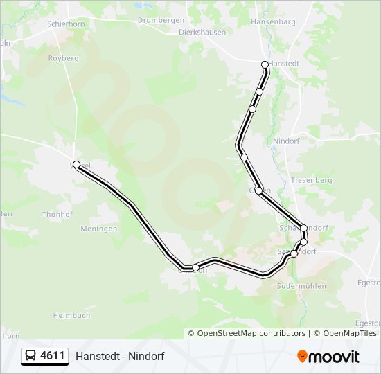 4611 bus Line Map