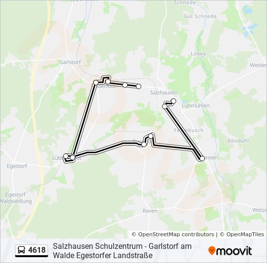 4618 bus Line Map