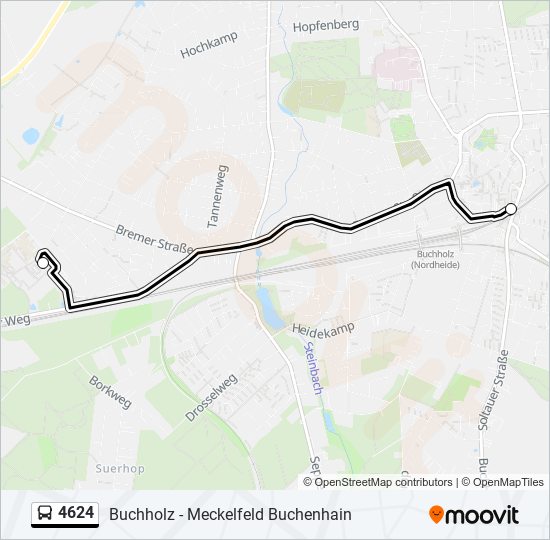 4624 bus Line Map